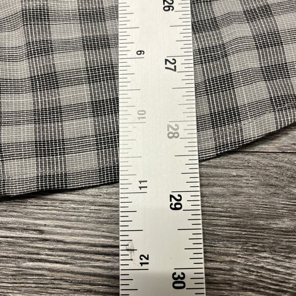 Tommy Bahama‎ Gray Check Mens M Flip Cuffs Newport Coast Button Down Shirt EUC - Picture 8 of 9